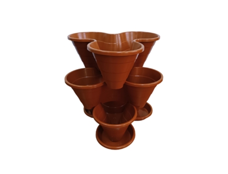 Kit Vasos 3Bx 6Lt 3 Vasos Prato