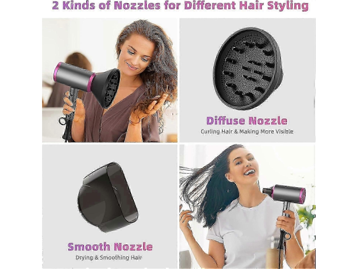 Secador De Cabelo Iônico Roykoo 1875w Secador De Cabelo Profissional Com Tecnologia De Íons Negativos, Secagem Rápida Blo Ly Ebike