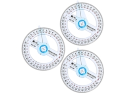 Conjunto De 3 Transferidores Circulares Plástico Plafope, Escalas De Alta Precisão E Duráveis, Régua De Medição Portátil