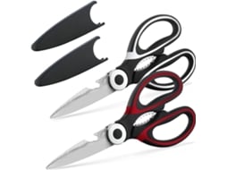 Tesoura de cozinha resistente Slowmoose, 2 peças, afiada, aço inoxidável