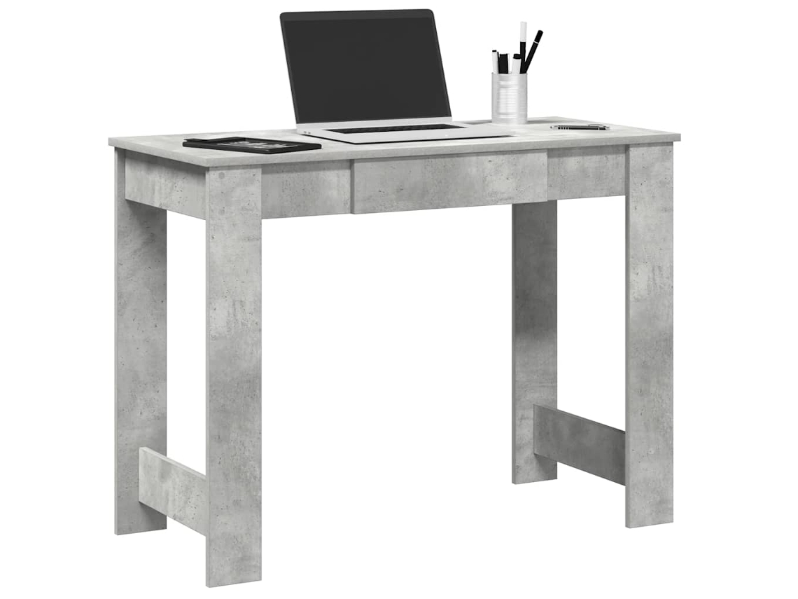 Vidaxl Secretária 100x45x75 Cm Derivados De Madeira Cinzento Cimento