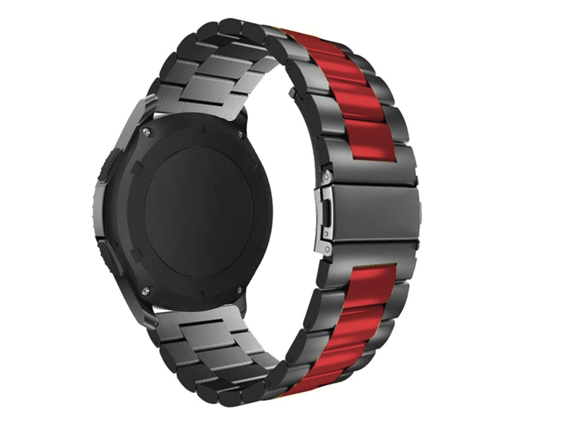 Bracelete Garmin Forerunner 630 Pulseira Aço Ajustável Preto e Vermelho