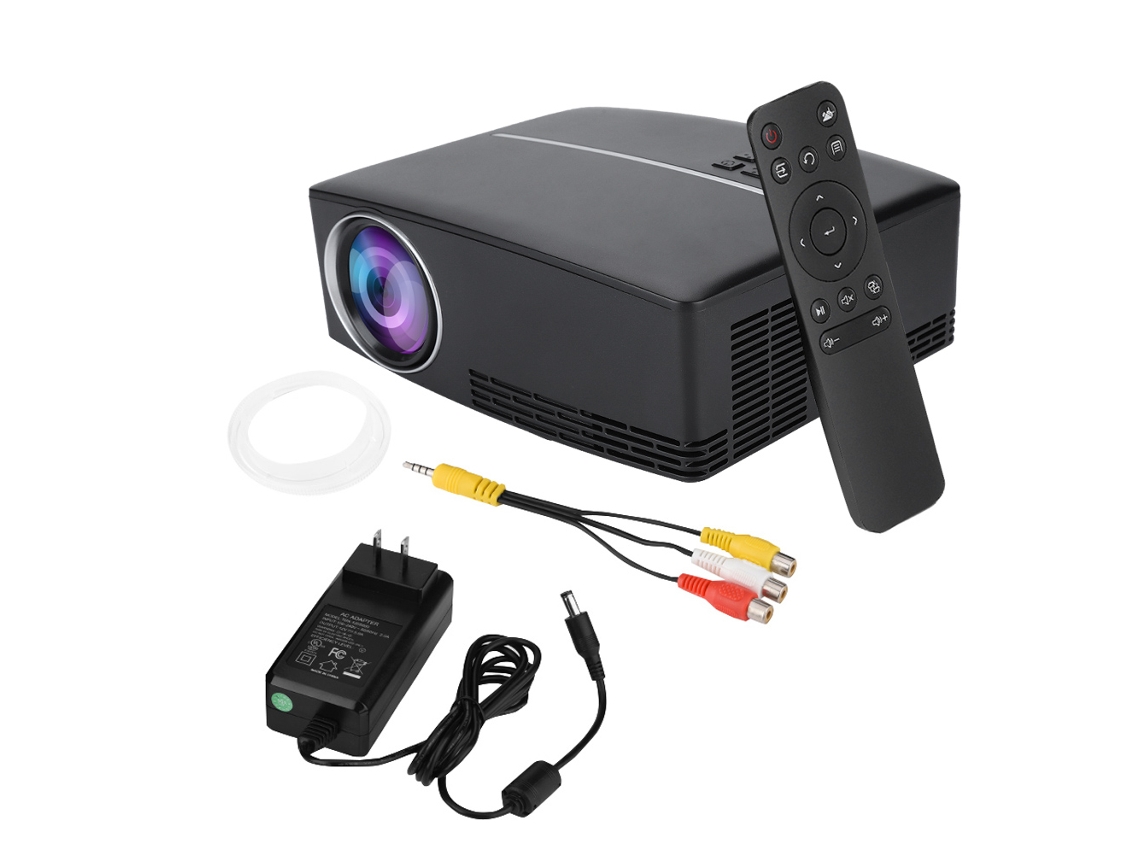 Projetor Mini LED Portátil com Sistema Android 6.0 e Conexão HDMI 4K Ultra HD EOOCOO
