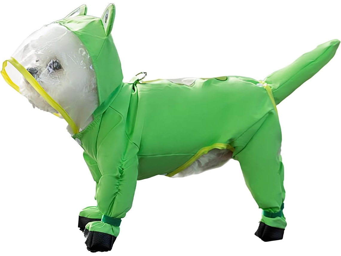 Capa De Chuva Tipo Poncho Secagem Rápida Cães