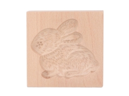 Molde De Galletas De Madera De Haya Reutilizable Lavable Para Repostería Conejo