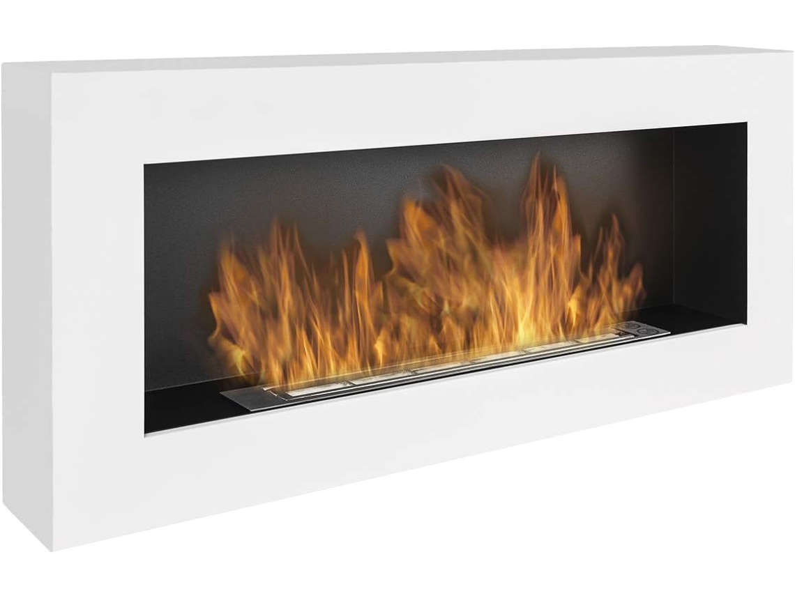 Lareira Bioetanol Parede Biofireplace Siena Branco L 90 X D 12 X H40 DIVINA FIRE