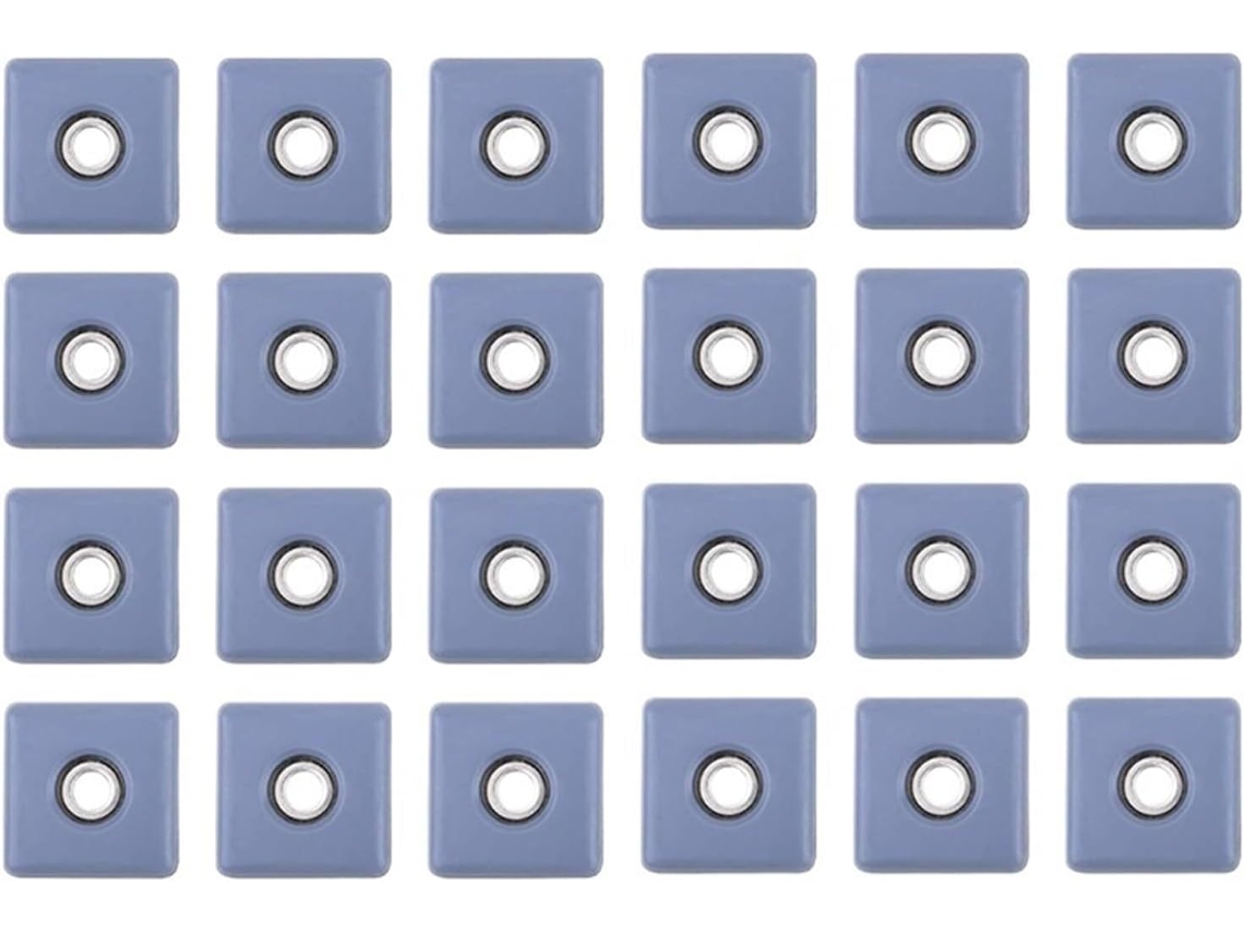 Conjunto De 24 Protetores Deslizantes Para Pés Móveis 30mm Com Parafusos, Protetores Quadrados Para Pés De Cadeiras E