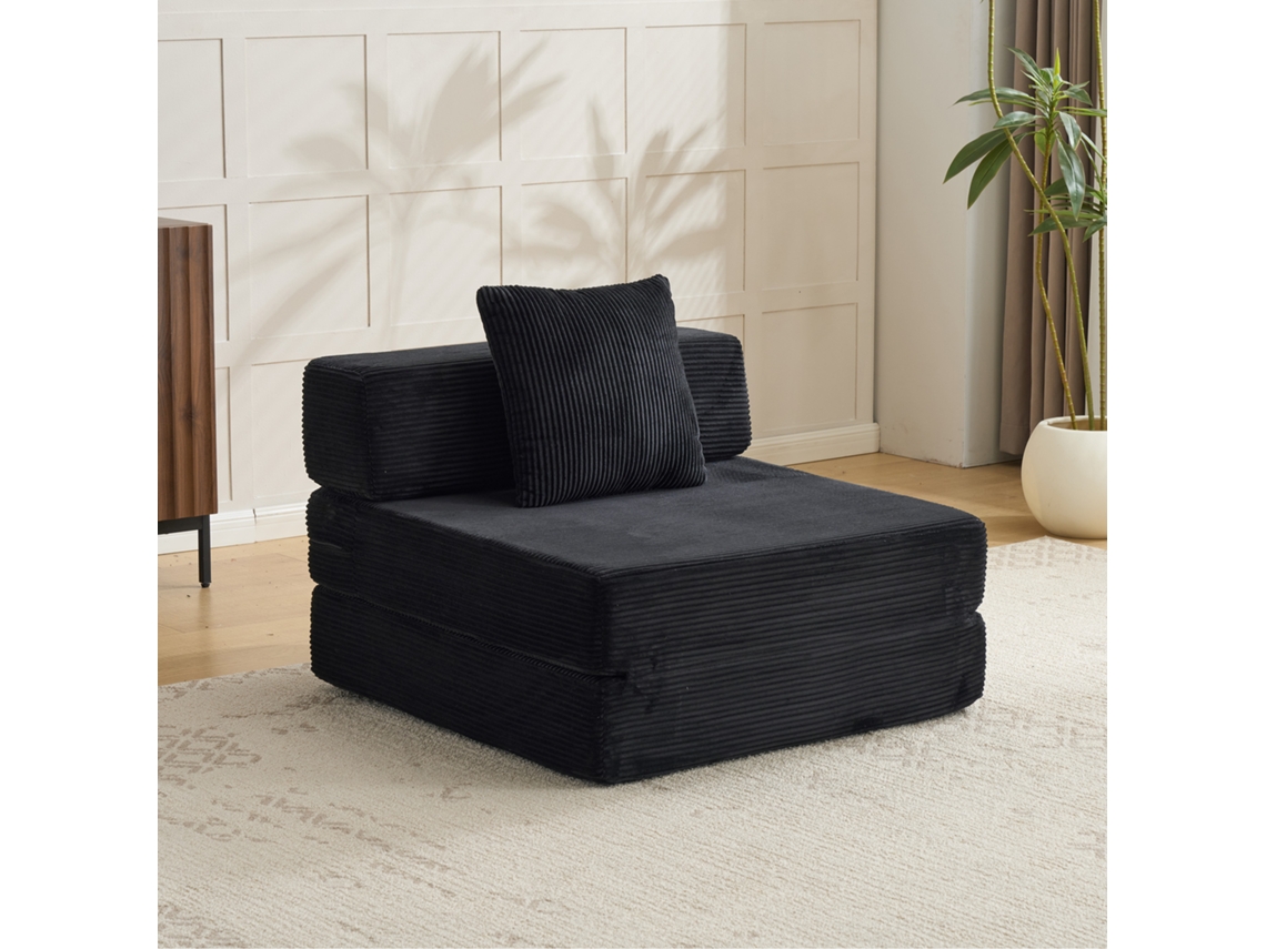 Sofá De Chão, Sofá De Compressão, Sofá-cama De Chão Conversível Com Apoio De Braço E