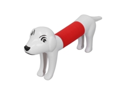 Ats juguete Antiestrés Tubo Pop com Design de Cão, Flexível e Colorido para Crianças, Branco