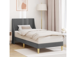 Vidaxl Estrutura Da Cama Liso Com Cabeceira Placa De Conexão