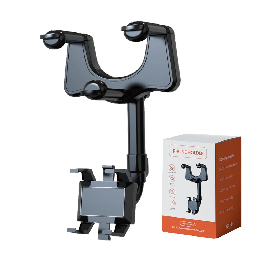 Suporte Veicular para Celular com Rotação de 360 ​​graus, Compatível Gps e Retrovisor. Multifuncional Celular. AQUAFORGE