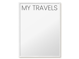 Magnetic Board My Travels For The Living Room Espelharte (60x80 Cm)
