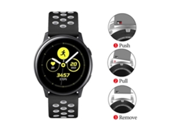 Kit Bracelete Sportystyle Película de Hydrogel para Xiaomi Watch S1 Active Preto / Vermelho