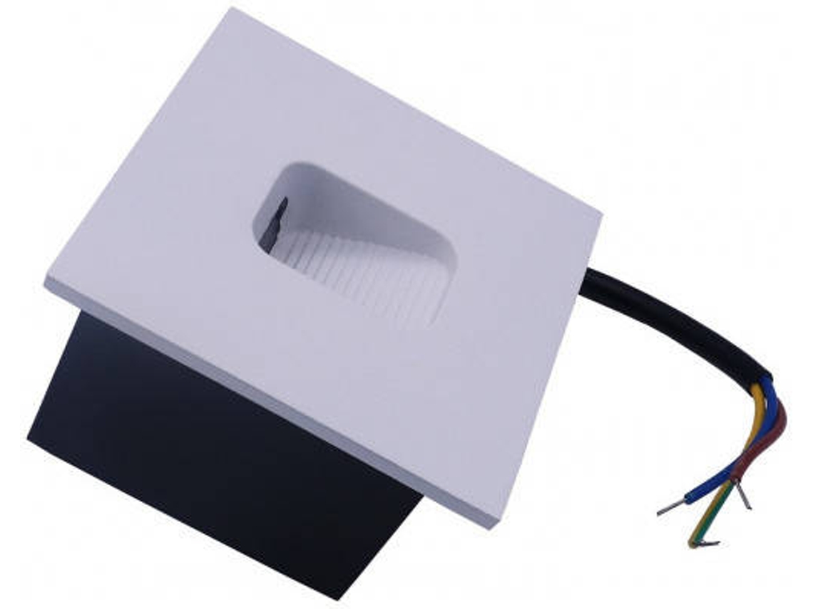 Baliza Exterior Led De 2 W, Encastrável, Em Alumínio, Para Parede, Quadrada, Branca, Olite 4000k Branco Neutro