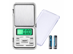 Balança Digital De Bolso 0,01-500g, Joias Alta Precisão Com Tara, Aço Inoxidável