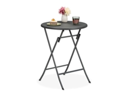Mesa Redonda para Jardim com Visual de Rattan B2X