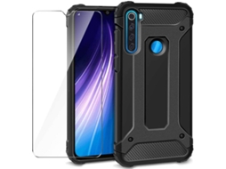 Capa + Película Xiaomi Redmi Note 8 HONGWE. Robusta Preto