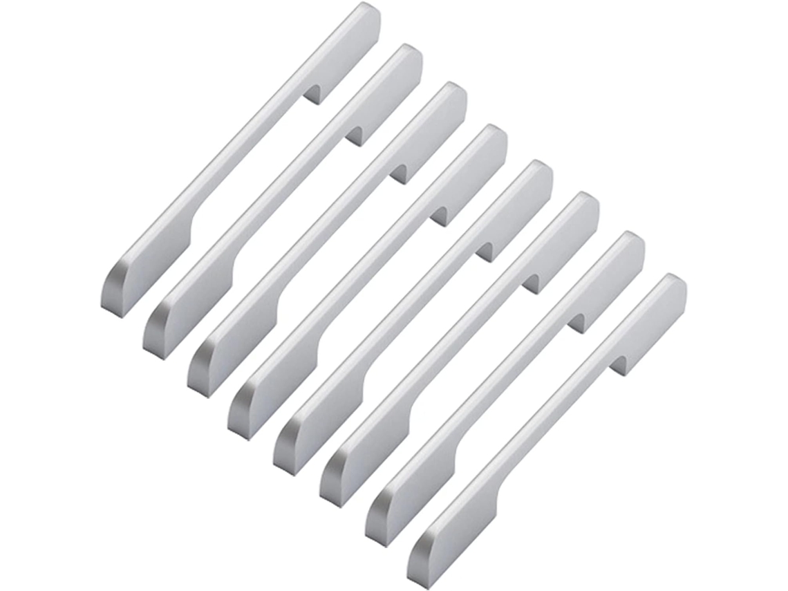 Conjunto De 8 Puxadores Modernos E Simples Em Liga Alumínio Para Móveis, Ideais Para Gavetas, Armários E Cômodas, Na Cor