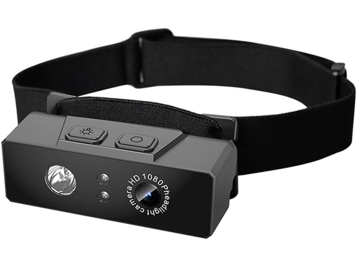 Gravador Portátil Recarregável De Alta Definição 1080p Com Sensor De Luz Para Uso Na Cabeça, Ideal P Gokoco