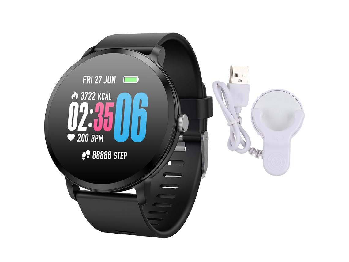 Pulseira V11, tela colorida, monitoramento de frequência cardíaca e pressão