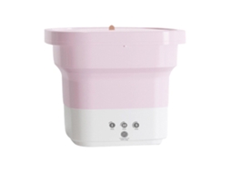 Mini Máquina De Lavar Roupa Portátil Dobrável Para Uma Pessoa Máquina De Lavar Roupa Móvel Dobrável Rosa Slowmoose