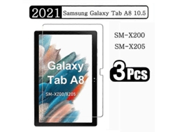 Película Protetora De Tela Para Tablet Samsung Galaxy Tab A8 10.5 2021, Sm-x200, Sm-x205, Sm-x207, X200, X205 E X207 (pacote Com 3)