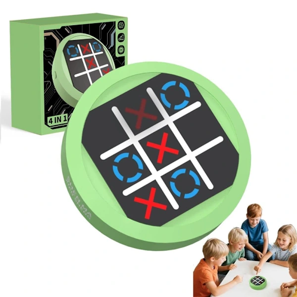 Brinquedo Eletrônico Portátil, 4 em 1, com Quebra cabeça, para Combinar Cores, Verde AQUAFORGE