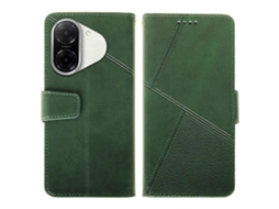 Capa De Couro Tkdaddy Idewei Para Xiaomi Redmi A5 Nfc (eu) (173,45 Mm) Com Suporte E Textura De Bezerro Verde