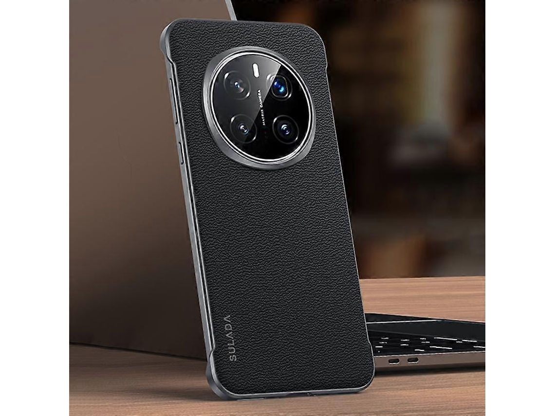 Capa De Celular Híbrida Para Pc Com Camada Superior De Couro Bovino Sem Moldura Sulada