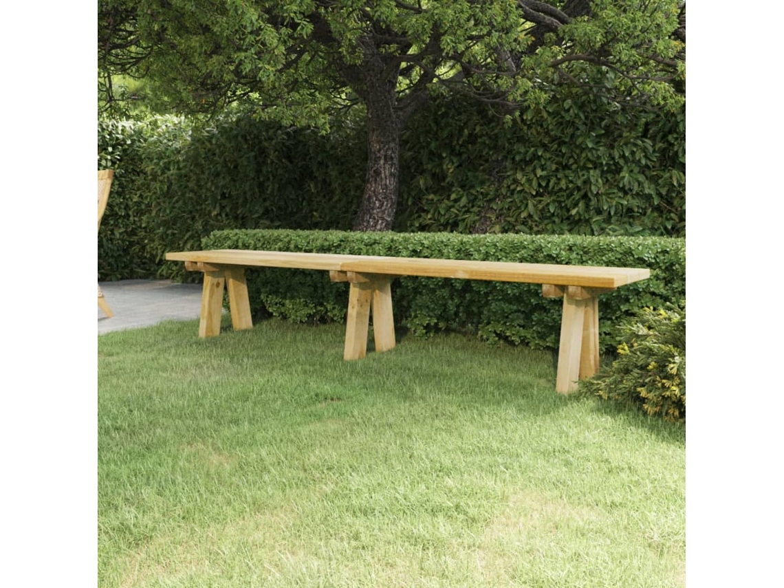 Vidaxl Banco De Jardim 220 Cm Madeira De Pinho Maciça Impregnada