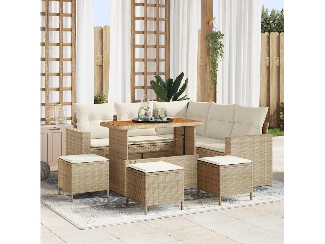 Vidaxl Conjunto De Sofá De Jardim 10 Unid. 7-número De Lugares