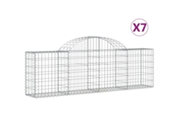 Gabion Basket, Gabion Baskets Vidaxl Prateado Ferro (200 X 30 X 60/80 Cm)