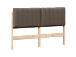 Cabeceira Estofada Marrom e Taupe 140 cm MAISON EXCLUSIVE
