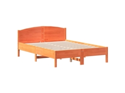 Cama Sem Colchão 140x190 Cm Pinho Maciço Castanho mel MAISON EXCLUSIVE