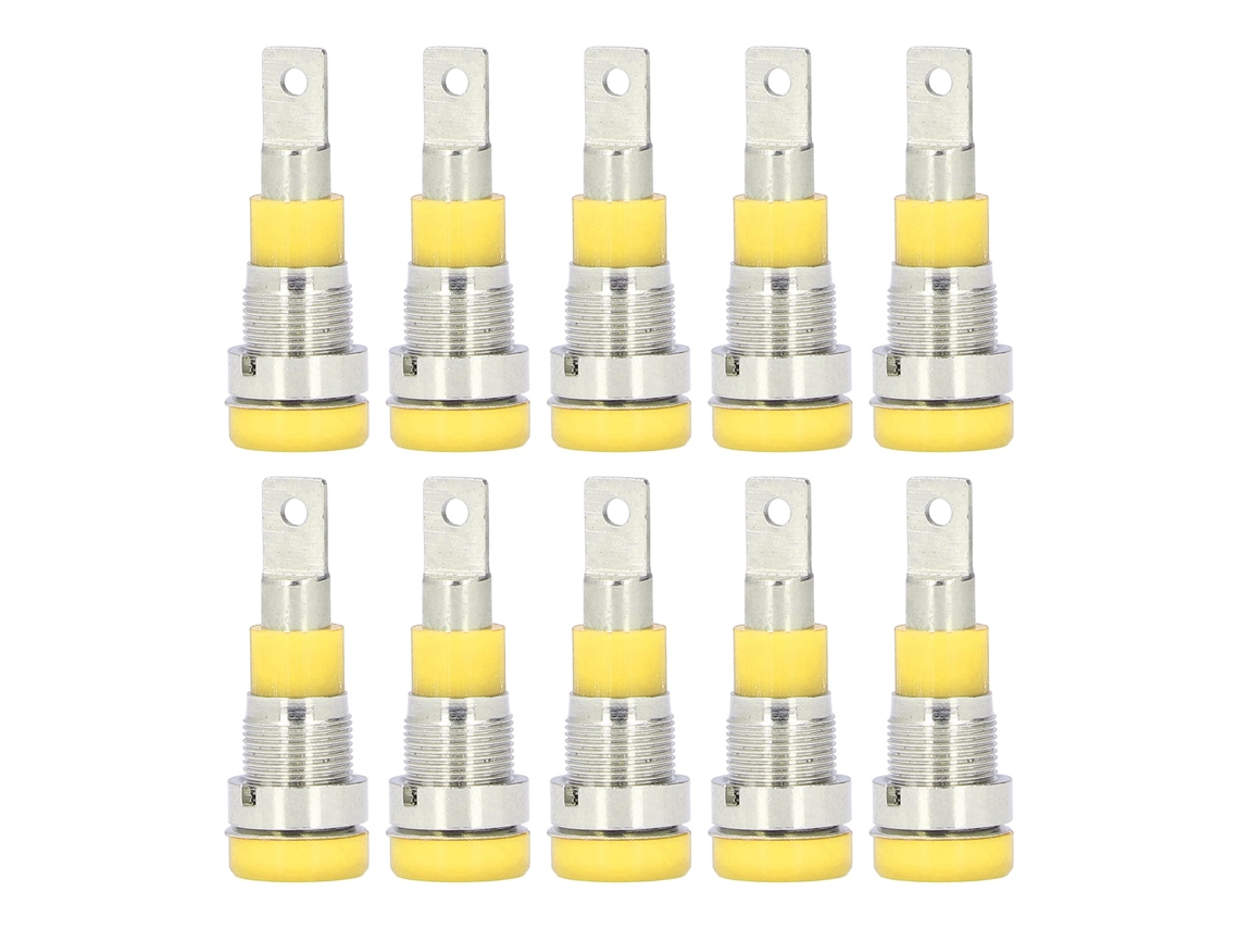 10pcs Tomada de Banana 4mm, ABS, Latão com Camada de Níquel | S/MARCA