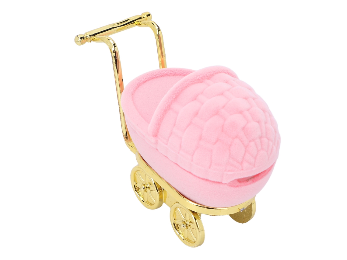 Caixa De Jóias De Carrinho De Bebê Personalizada Rosa