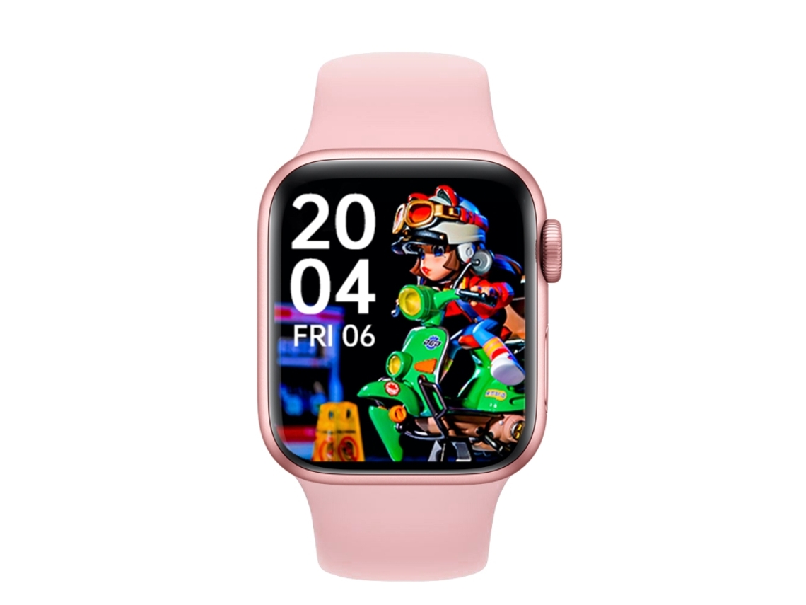 Smartwatch De 1,85 Polegadas Com Carregamento Sem Fio, Chamadas Bluetooth E Nfc (rosa)