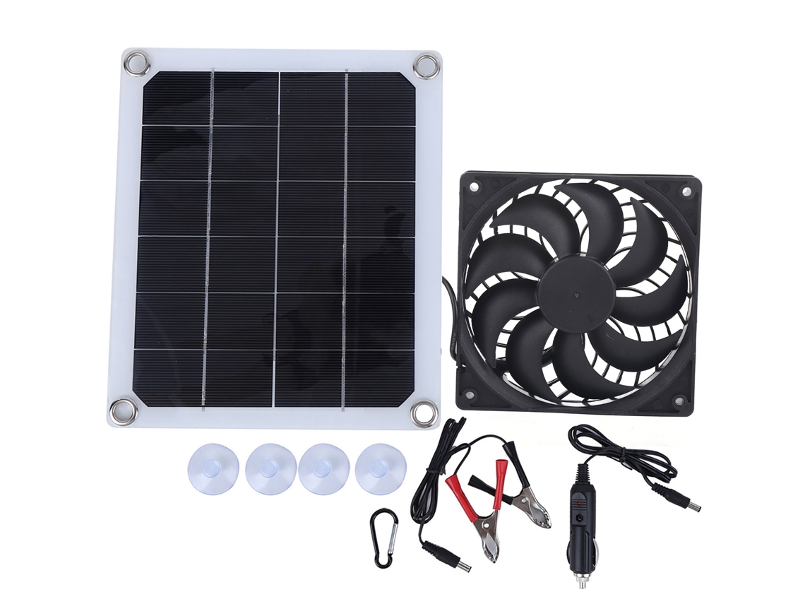 Ventilador Solar Portátil (ventilação E Carregamento De Veículos)