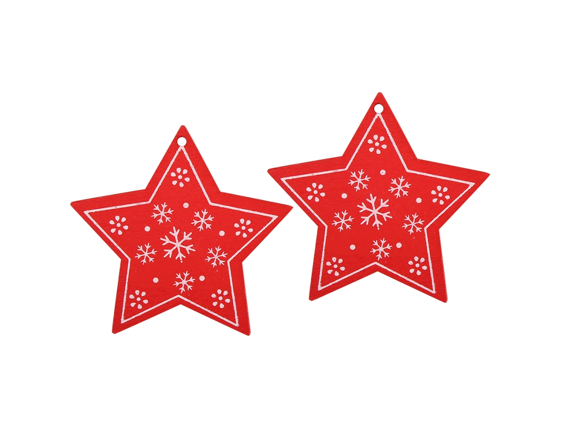 Laxiscreed Kit De 50 Pendentes De Madeira Com Estrela Para Decoração Diy Em Casa