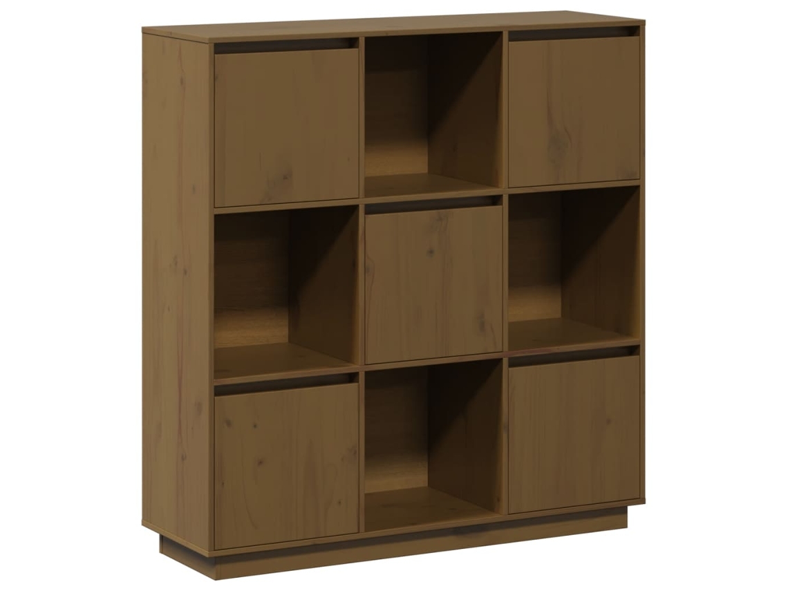 Aparador Alto em Pinho Maciço Castanho Mel MAISON EXCLUSIVE (110,5x35x117 cm)