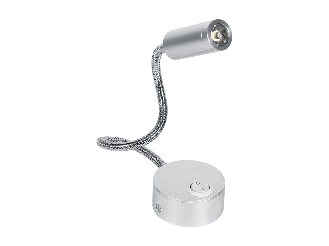 Lâmpada de Parede Led com Pescoço de Ganso Branco Frio 1w para Leitura Estudo Quarto
