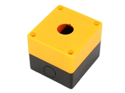 Caixa Resistente À Água Laxiscreed 22mm Amarela Com Interruptor De Botão Único, Ideal Para Uso Em Ambientes Húmidos