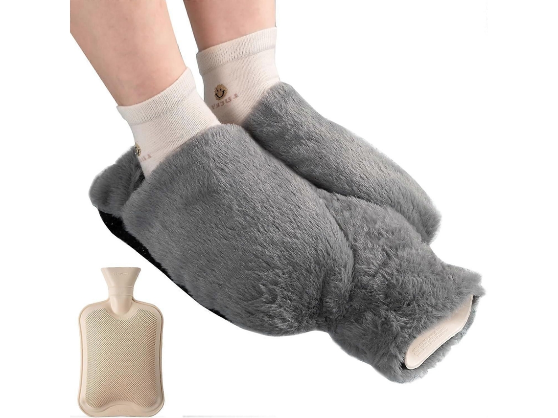 Aquecedor De Pés, Bolsa Água Quente Para Os Pés Com Capa Pelúcia Macia Removível E Lavável, So La Antiderrapante Duráve