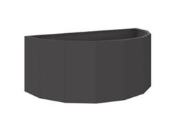 Conjunto 1 Vaso De Exterior Vidaxl Preto Aço (90 X 45 X 35 Cm)