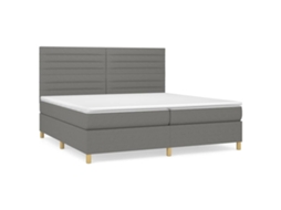 Box Spring Bed, Box Spring Beds Vidaxl Cinzeto Tecido (200 X 200 Cm)