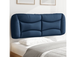 Vidaxl Almofadão De Cabeceira Hvar 140 Cm Tecido Azul
