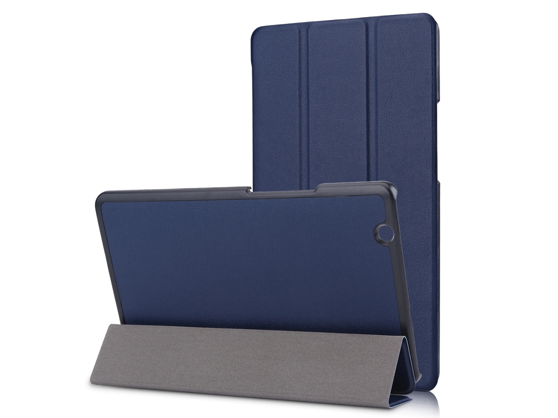 Capa Protetora Couro Imitado Flip Para Huawei Mediapad M3 8.4 (azul Escuro)