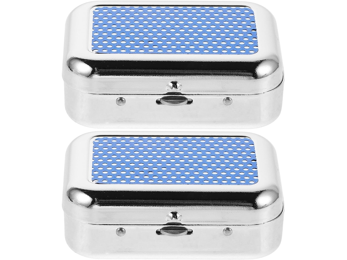 Conjunto De 2 Cinzeiros Portáteis Garvalon À Prova De Fogo, Em Metal, Com Tampas Herméticas