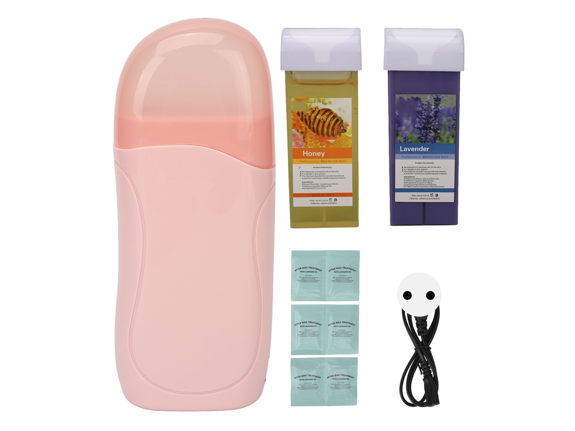 2026 kit de Cera Rodillo 40w com 2 Cartuchos de Cera Suave 100ml para Depilação, Plugue Eu 220v