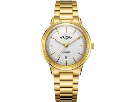 Relógio masculino ouro aço inoxidável Avenger Gb05343/02 ROTARY